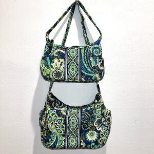 Vera Bradley Matching Purse Set in Blue & Green Paisley Print